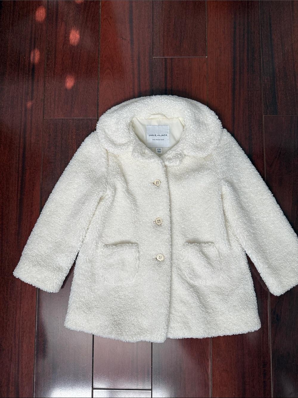 Janie and Jack Cream Teddy Puffer Coat for Kids